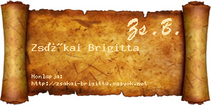 Zsákai Brigitta névjegykártya