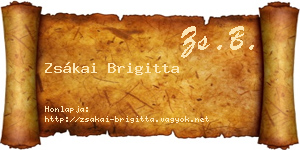 Zsákai Brigitta névjegykártya